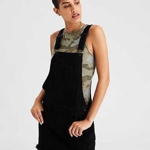 AE Black Denim Overall Dress